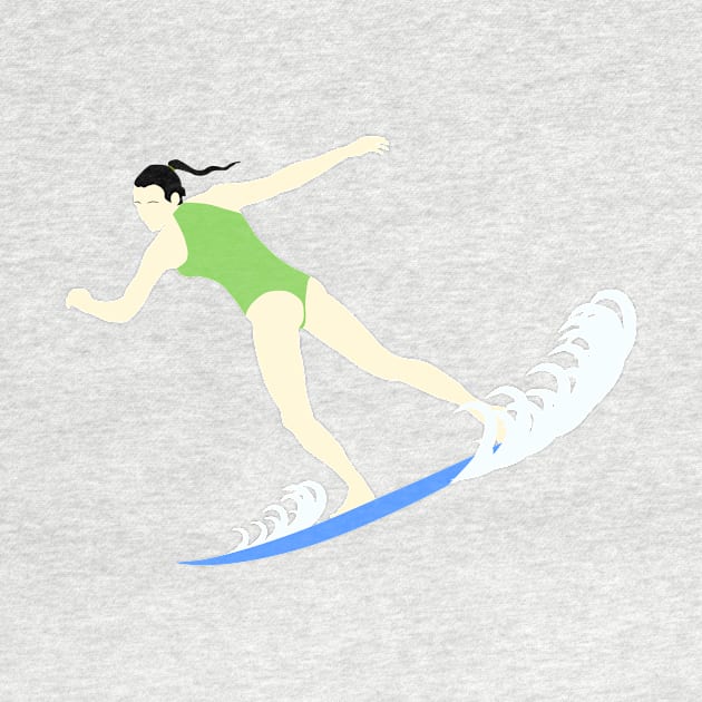 Surfing Brunette by jintetsu